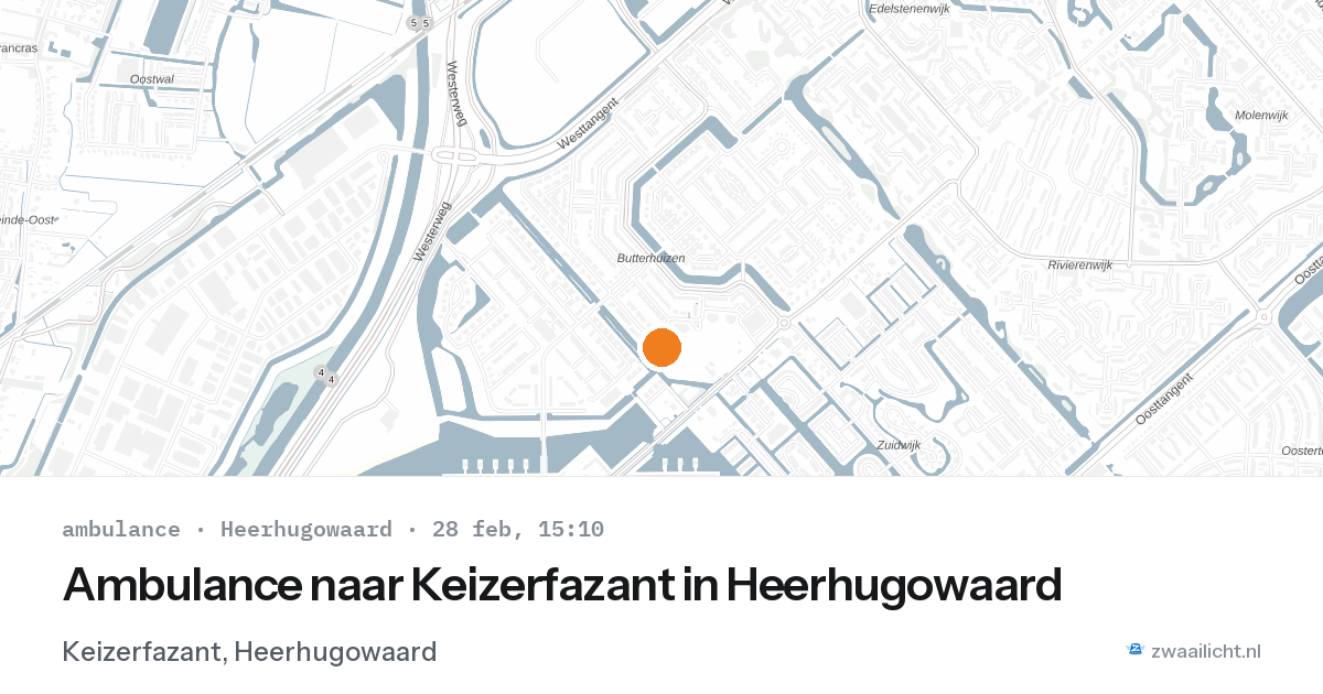 Ambulance naar Keizerfazant in Heerhugowaard — 28 feb 2026