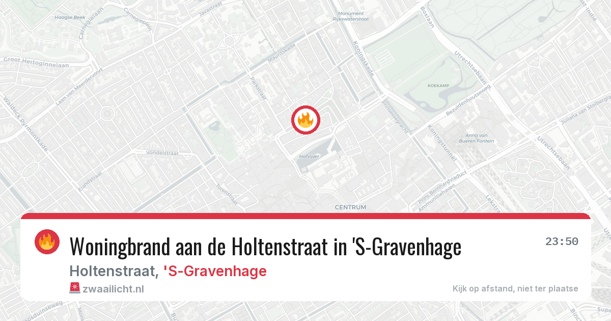 Woningbrand aan de Holtenstraat in 'S-Gravenhage — 22 jan 2026