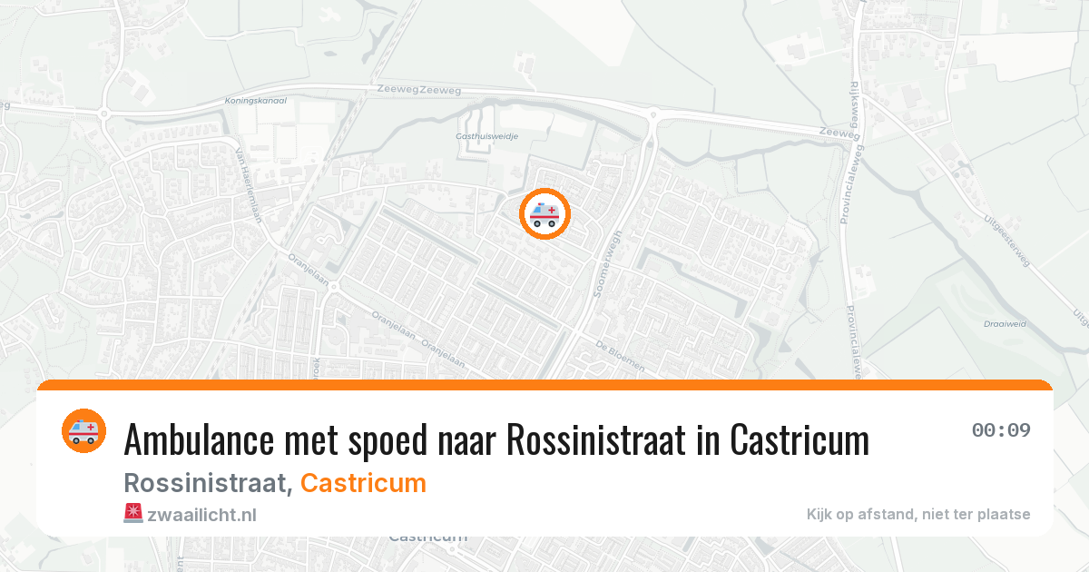 Ambulance met spoed naar Rossinistraat in Castricum — 23 jun 2026