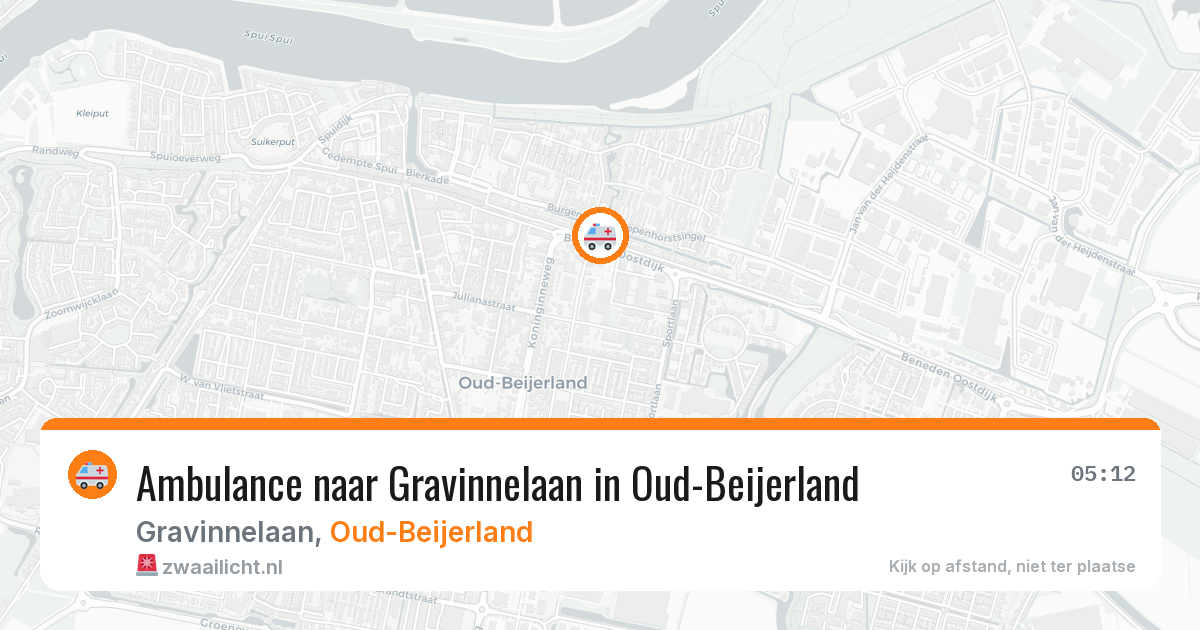 Ambulance naar Gravinnelaan in Oud-Beijerland — 13 apr 2026