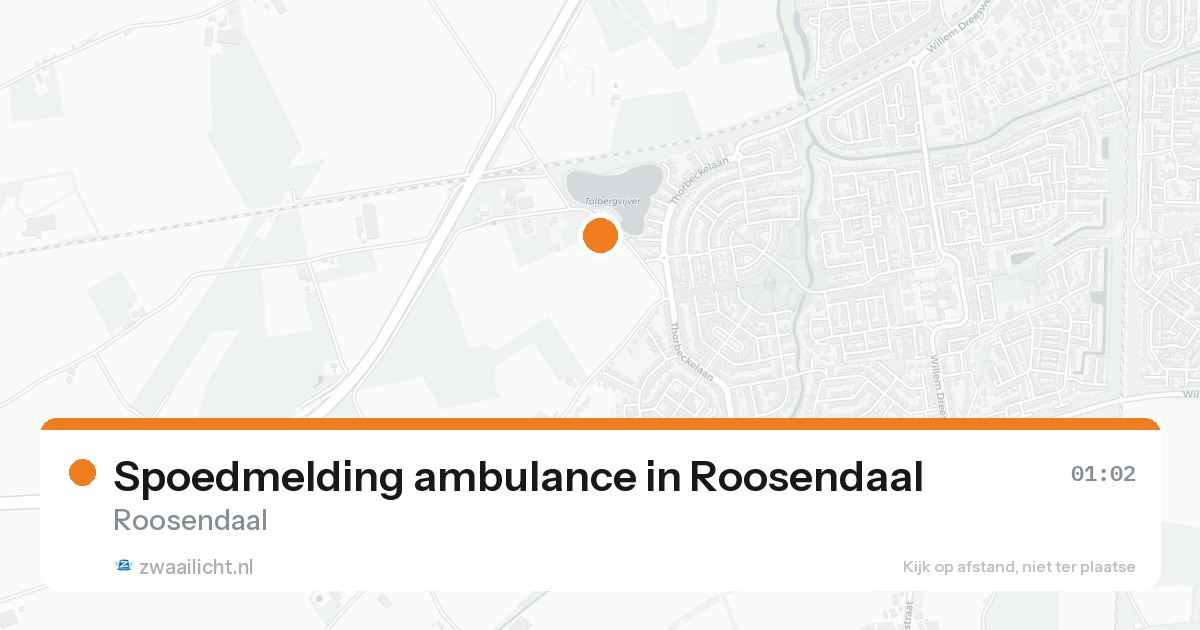Spoedmelding ambulance in Roosendaal — 14 aug 2026