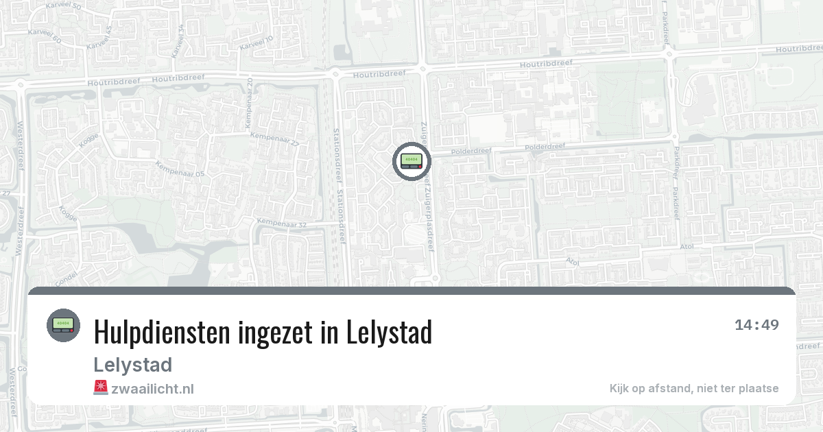 Hulpdiensten ingezet in Lelystad — 1 mei 2026 | 🚨 Zwaailicht.nl