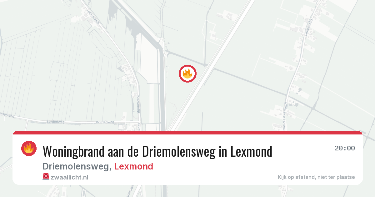 Woningbrand aan de Driemolensweg in Lexmond — 26 jun 2026
