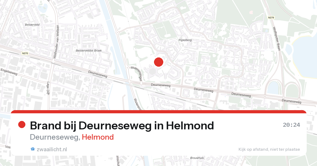 Brand bij Deurneseweg in Helmond — 26 aug 2026