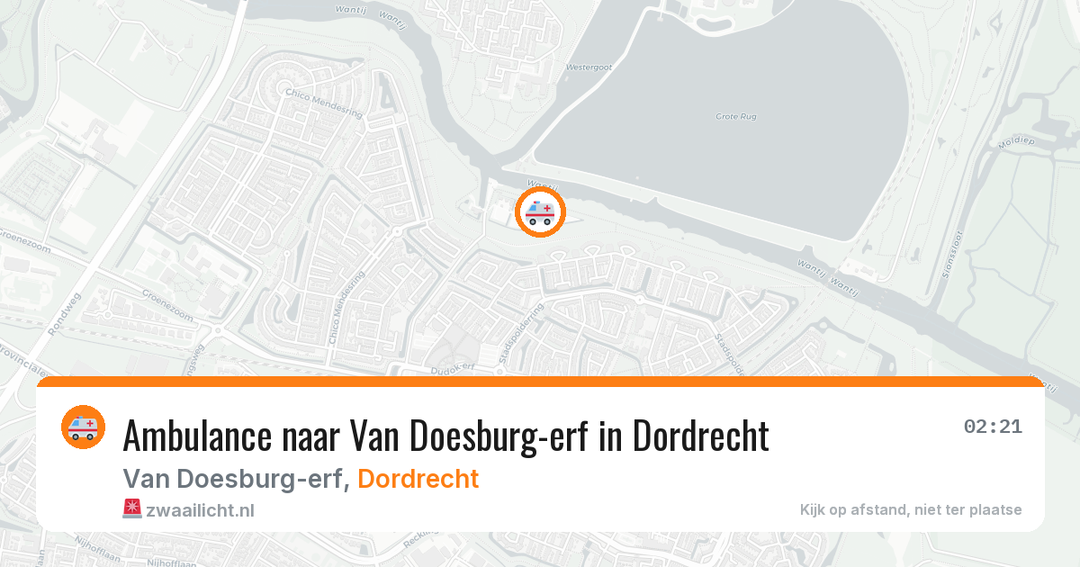 Ambulance naar Van Doesburg-erf in Dordrecht — 25 apr 2026