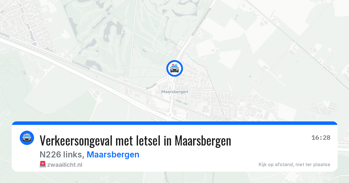 Verkeersongeval met letsel in Maarsbergen — 22 mrt 2026