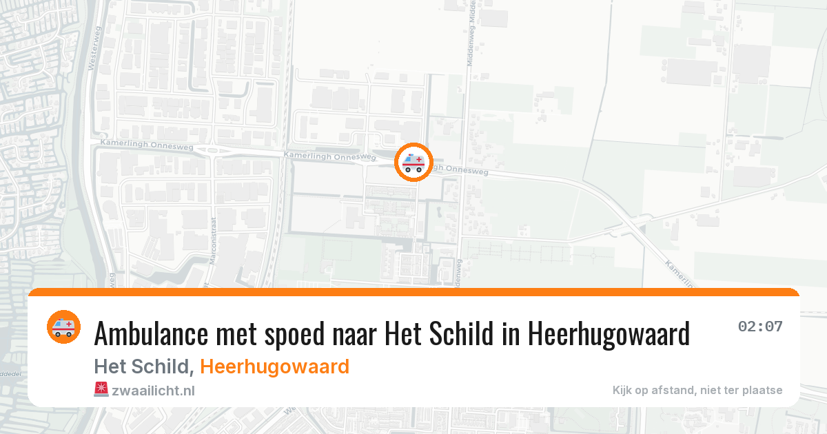 Ambulance met spoed naar Het Schild in Heerhugowaard — 8 jul 2026