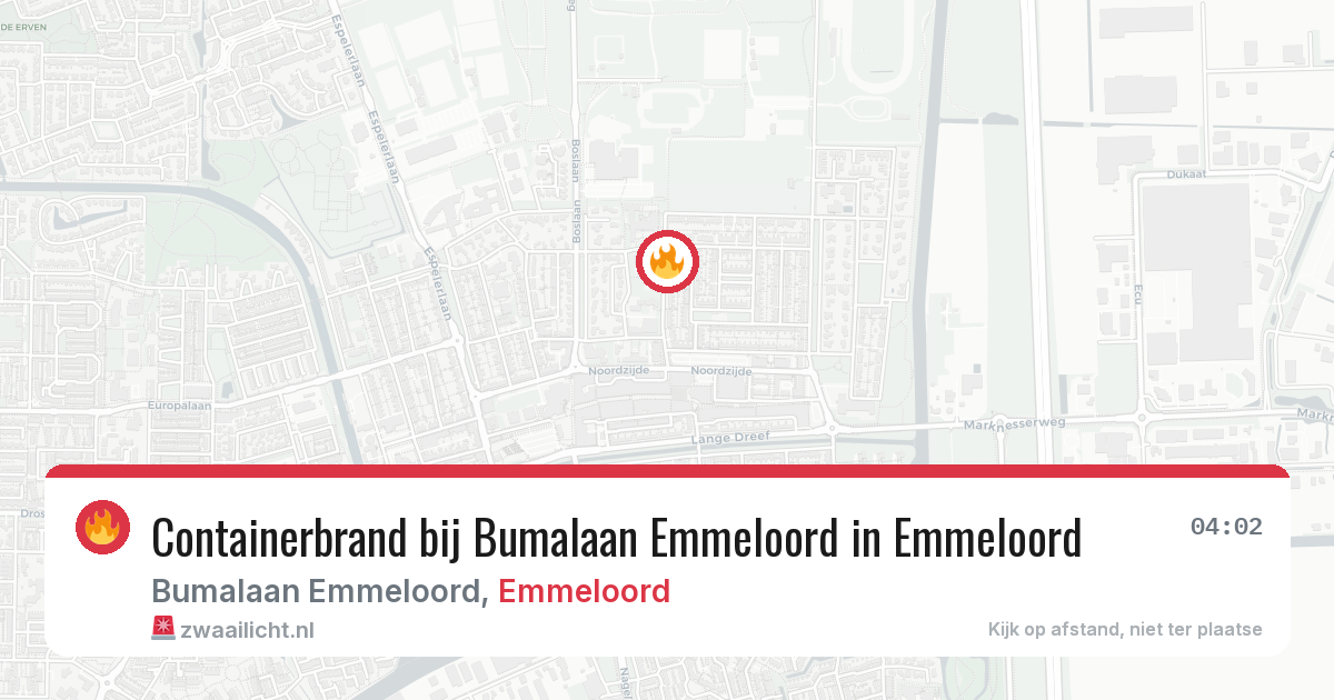 Containerbrand bij Bumalaan Emmeloord in Emmeloord — 15 mei 2026