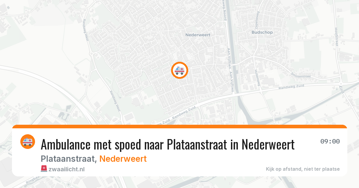 Ambulance met spoed naar Plataanstraat in Nederweert — 19 jun 2026