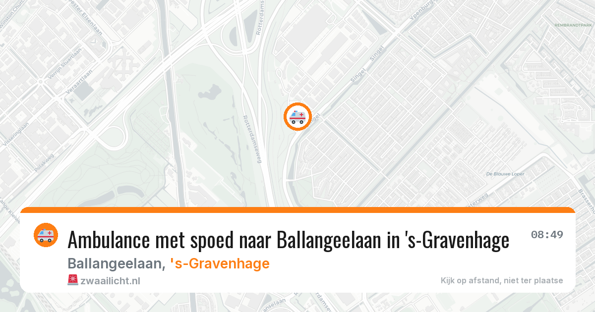 Ambulance met spoed naar Ballangeelaan in 's-Gravenhage — 30 jun 2026