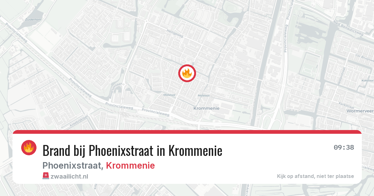 Brand bij Phoenixstraat in Krommenie — 21 mei 2026