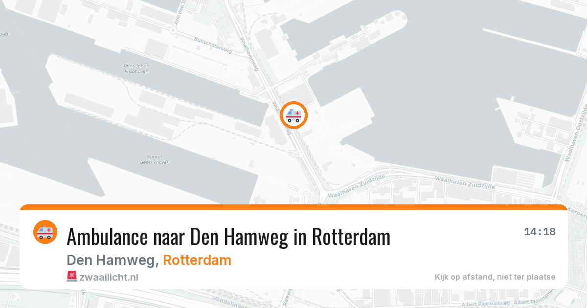 Ambulance naar Den Hamweg in Rotterdam — 25 mei 2026