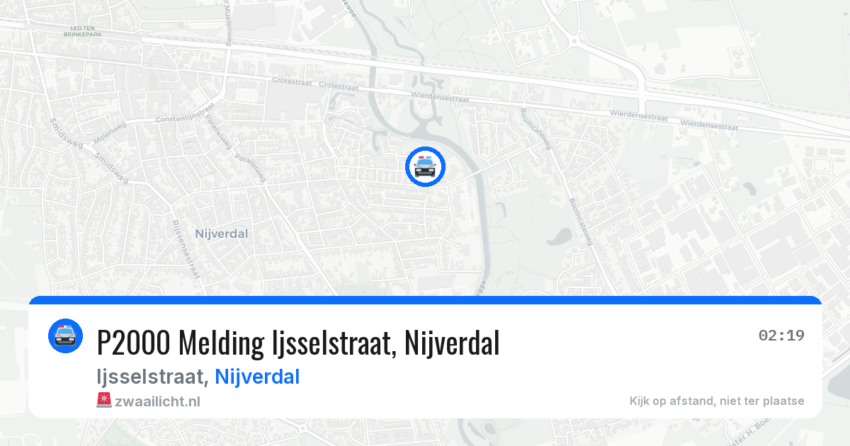 P2000 Melding Ijsselstraat, Nijverdal — 16 mei 2026