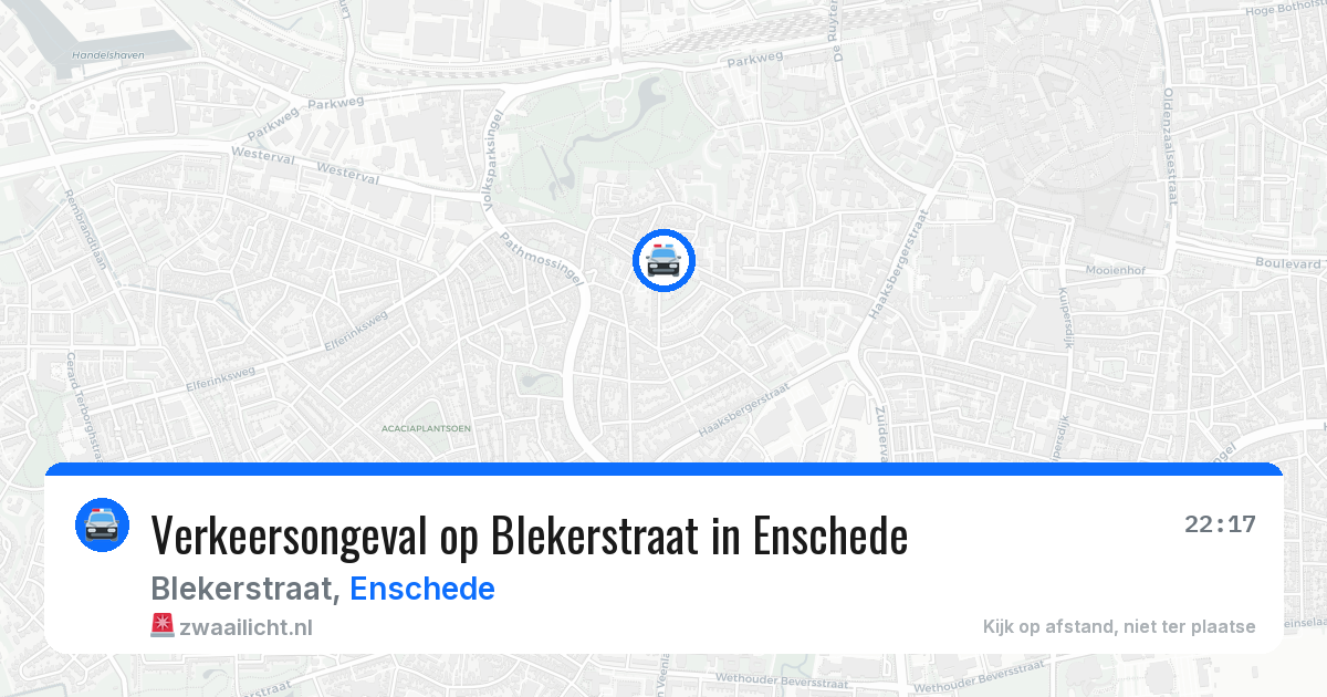 Verkeersongeval op Blekerstraat in Enschede — 30 mrt 2026