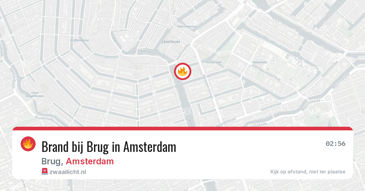 Brand bij Brug in Amsterdam — 14 jul 2026