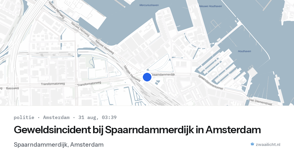 Geweldsincident bij Spaarndammerdijk in Amsterdam — 31 aug 2026