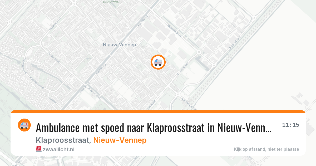 Ambulance met spoed naar Klaproosstraat in Nieuw-Vennep — 26 apr 2026