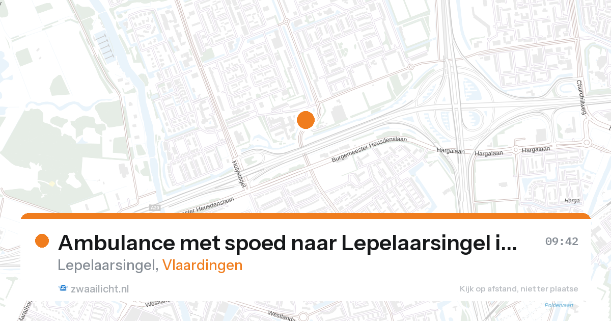 Ambulance met spoed naar Lepelaarsingel in Vlaardingen — 25 feb 2026