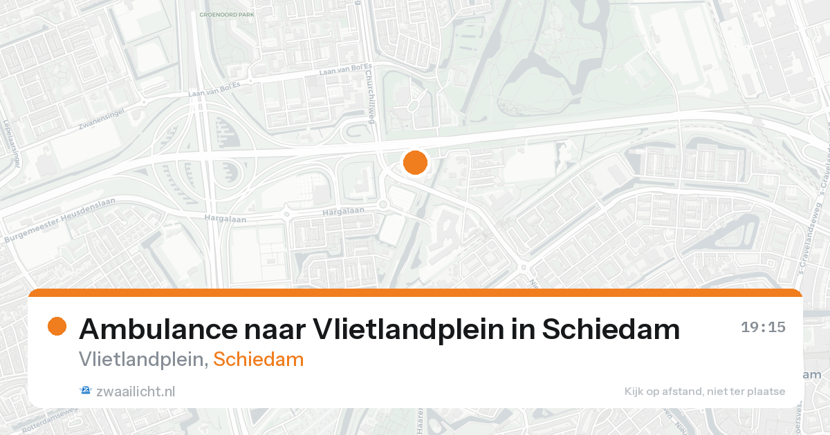 Ambulance naar Vlietlandplein in Schiedam — 15 aug 2026