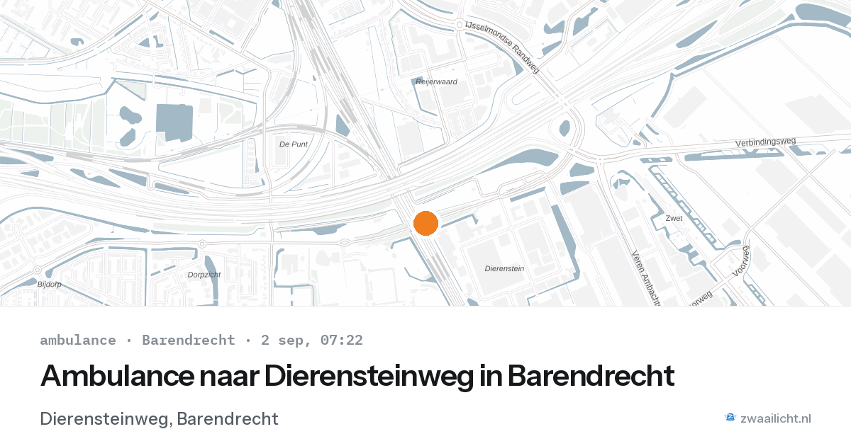 Ambulance naar Dierensteinweg in Barendrecht — 2 sep 2026