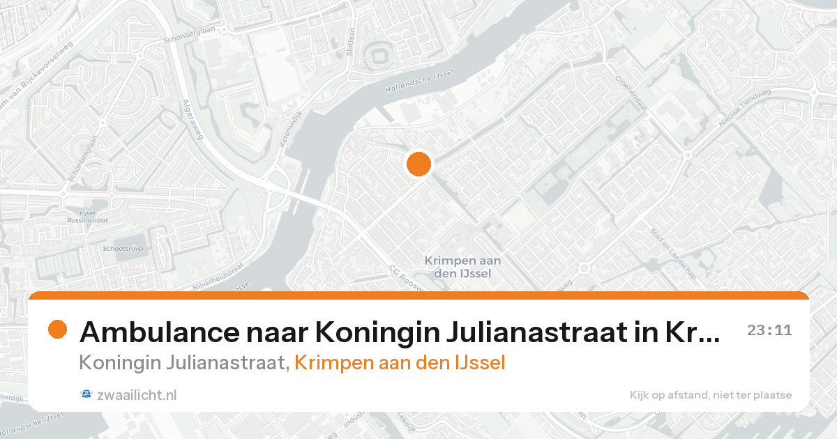 Ambulance naar Koningin Julianastraat in Krimpen aan den IJssel — 17 aug 2026