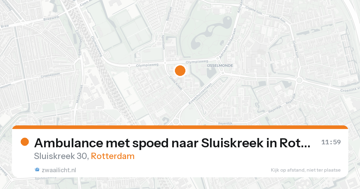 Ambulance met spoed naar Sluiskreek in Rotterdam — 30 jun 2026