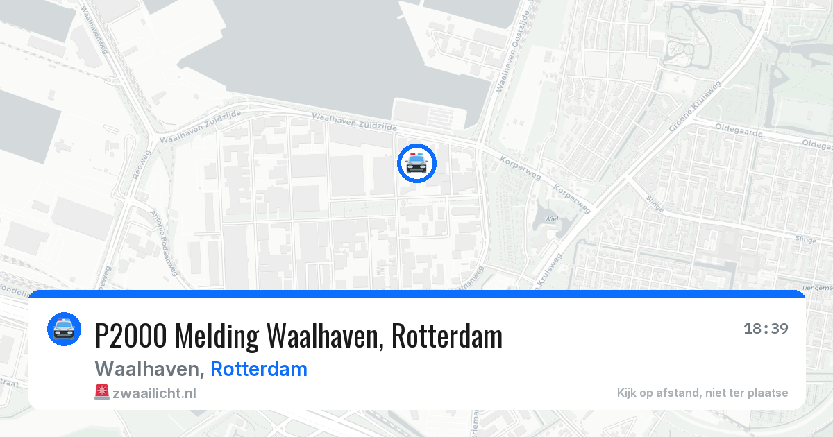 P2000 Melding Waalhaven, Rotterdam — 9 apr 2026