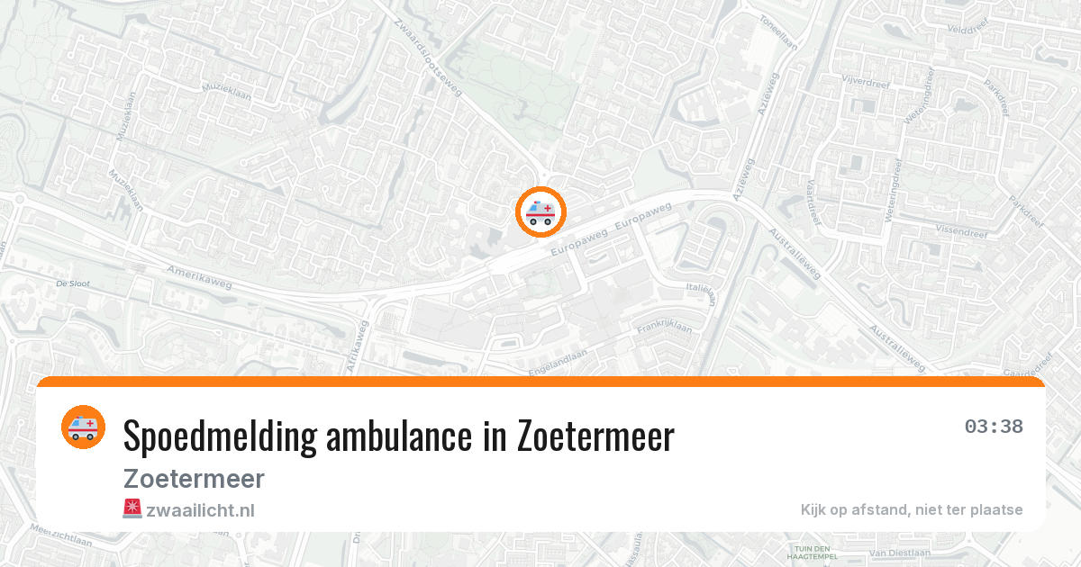 Spoedmelding ambulance in Zoetermeer — 6 mei 2026