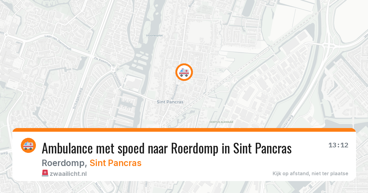 Ambulance met spoed naar Roerdomp in Sint Pancras — 4 feb 2026