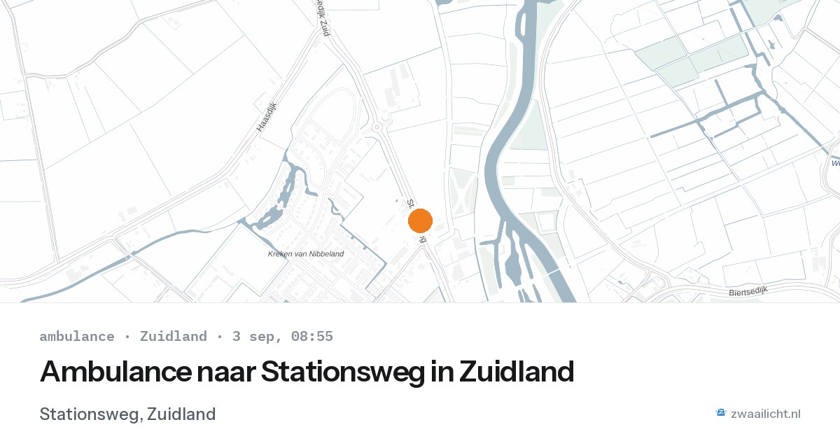 Ambulance naar Stationsweg in Zuidland — 3 sep 2026