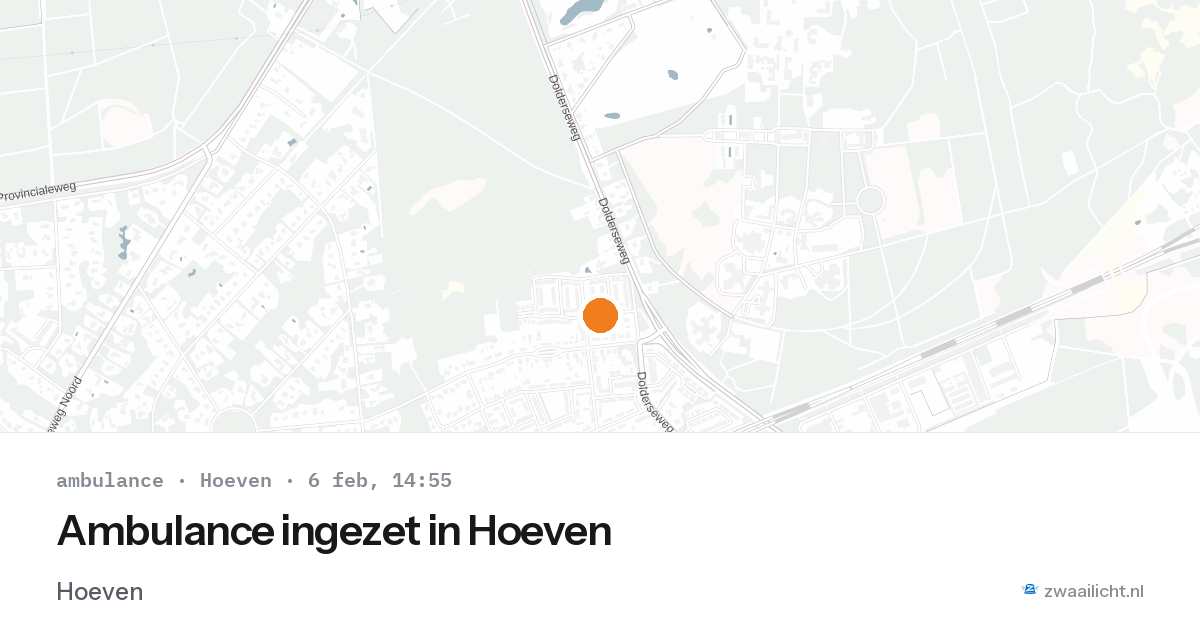 Ambulance ingezet in Hoeven — 6 feb 2026