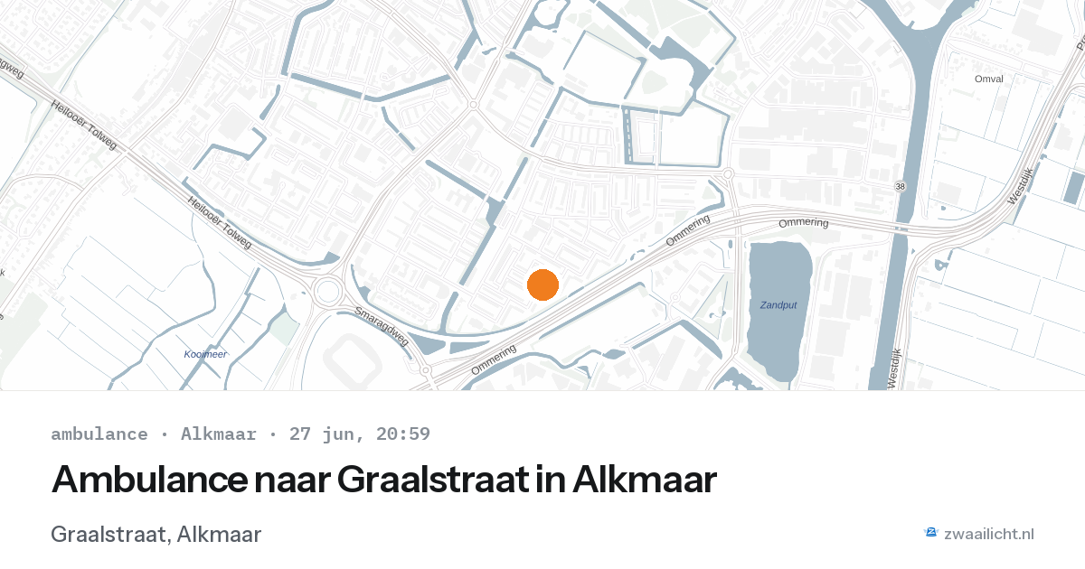 Ambulance naar Graalstraat in Alkmaar — 27 jun 2026