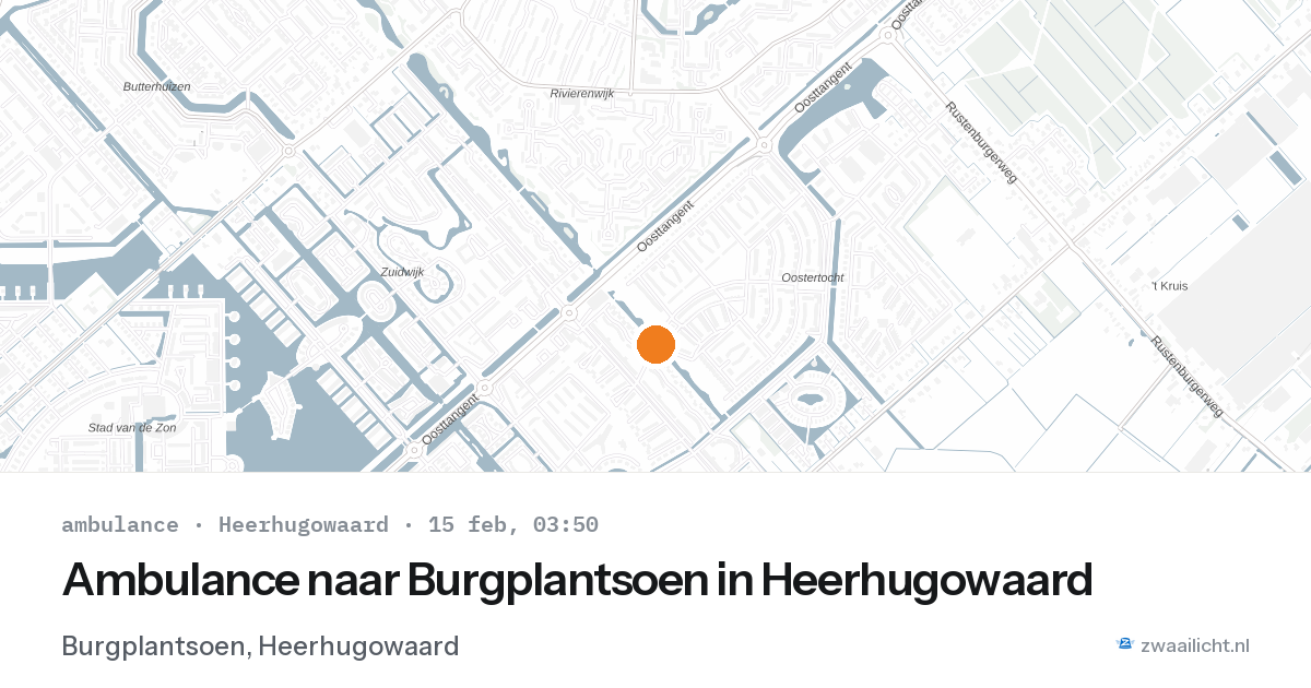 Ambulance naar Burgplantsoen in Heerhugowaard — 15 feb 2026