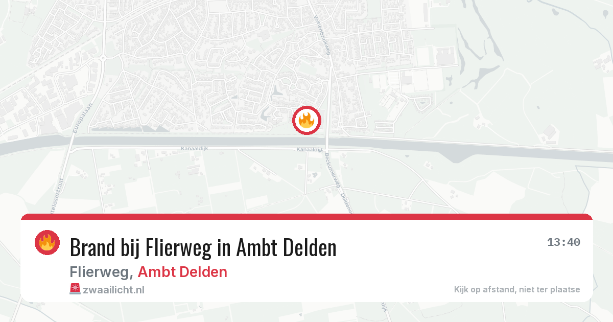 Brand bij Flierweg in Ambt Delden — 13 jun 2026