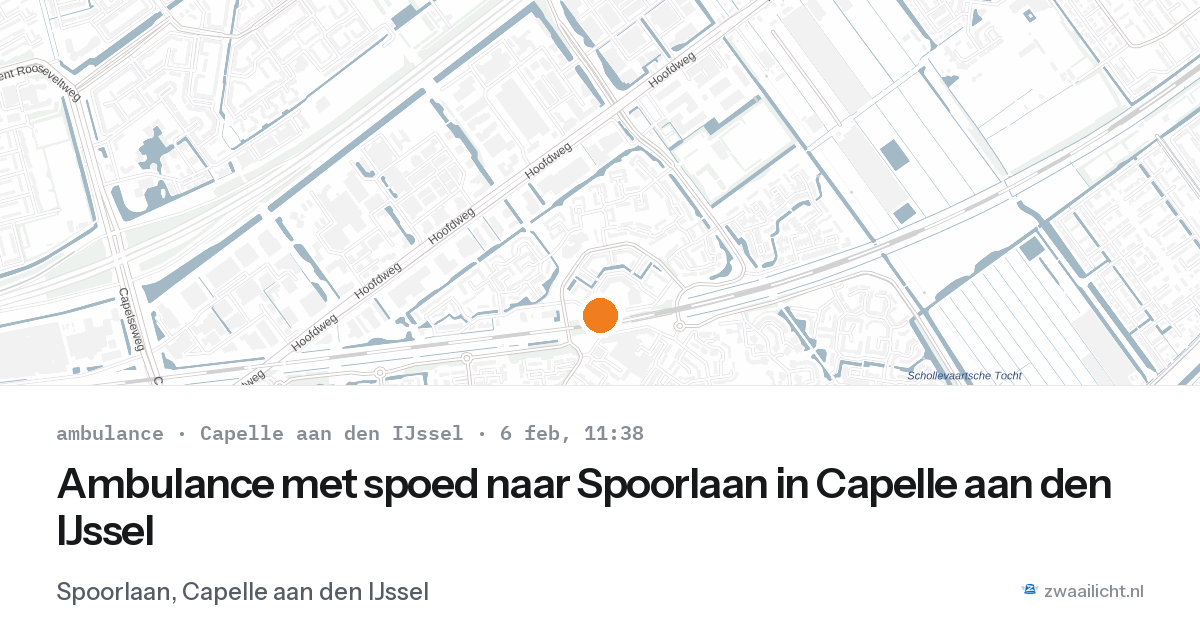 Ambulance met spoed naar Spoorlaan in Capelle aan den IJssel — 6 feb 2026