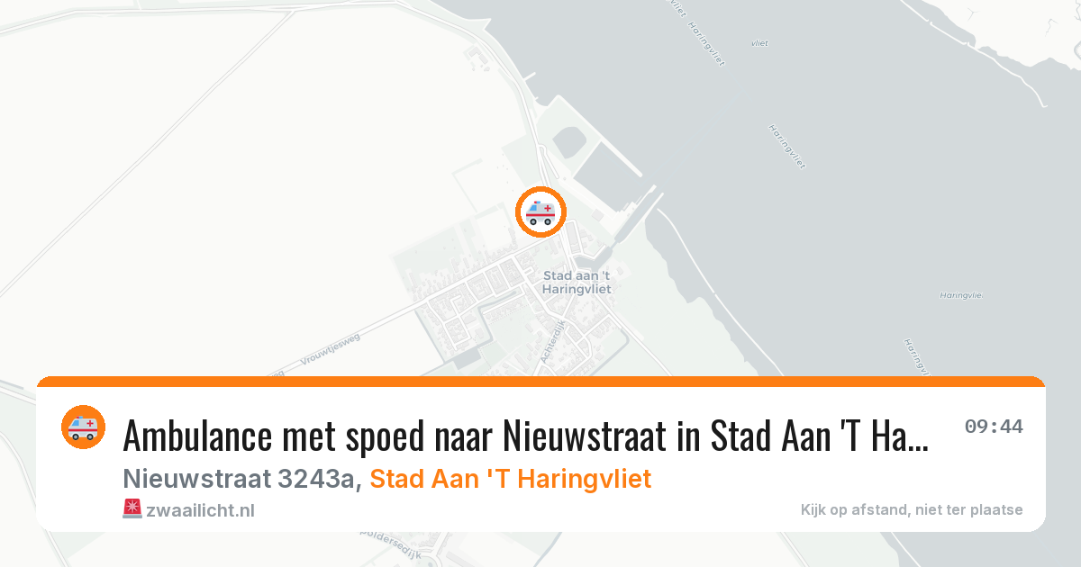 Ambulance met spoed naar Nieuwstraat in Stad Aan 'T Haringvliet — 2 jul 2026