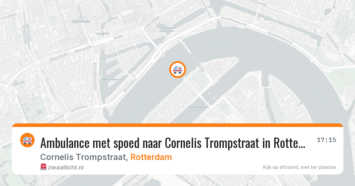 Ambulance met spoed naar Cornelis Trompstraat in Rotterdam — 27 jul 2026