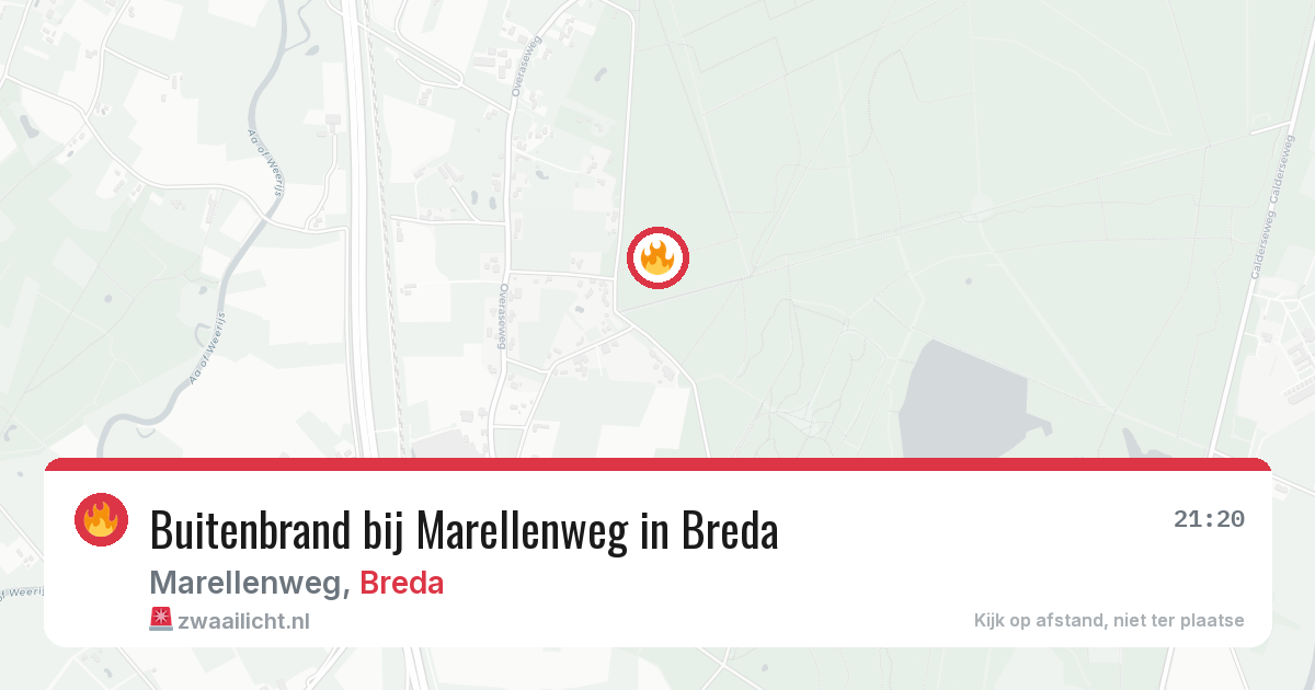 Buitenbrand bij Marellenweg in Breda — 25 jun 2026