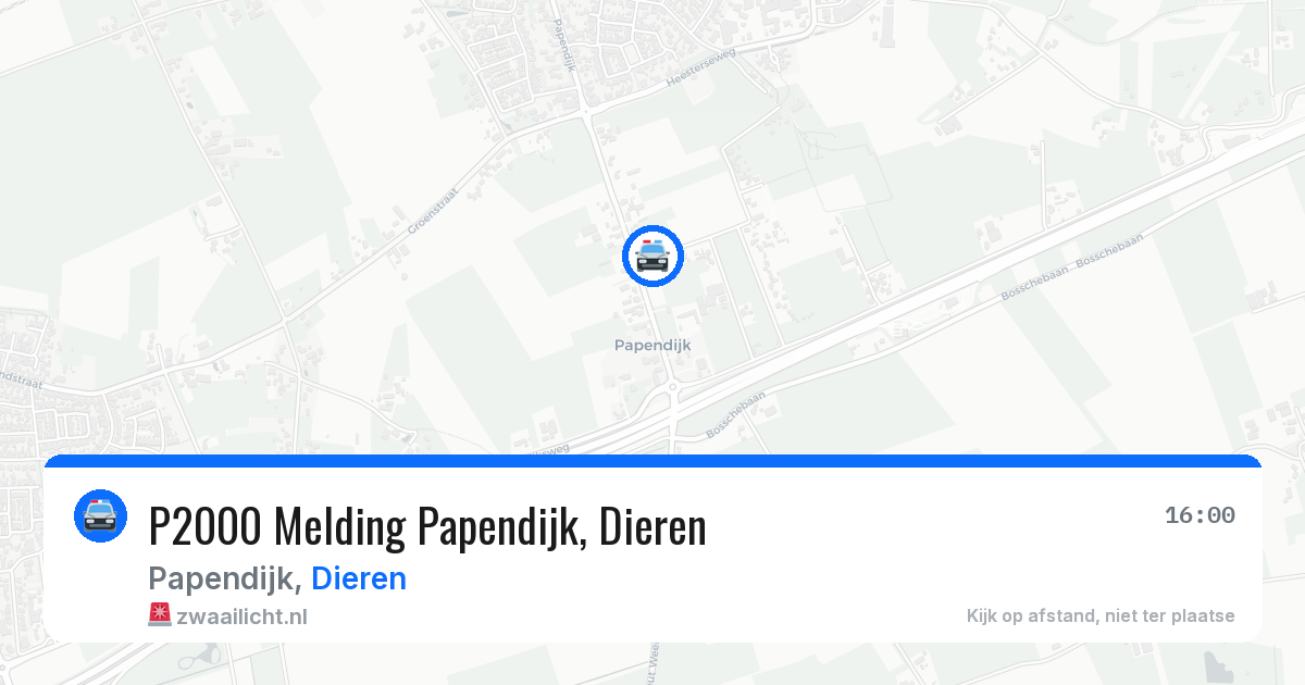 P2000 Melding Papendijk, Dieren — 4 apr 2026