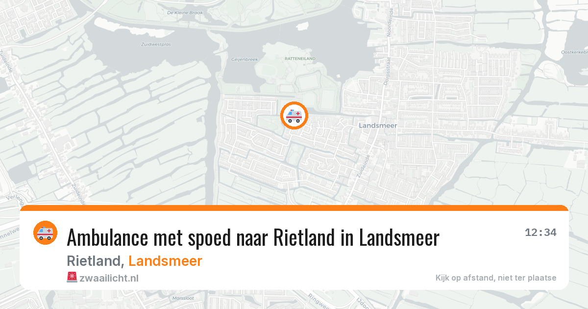Ambulance met spoed naar Rietland in Landsmeer — 15 apr 2026