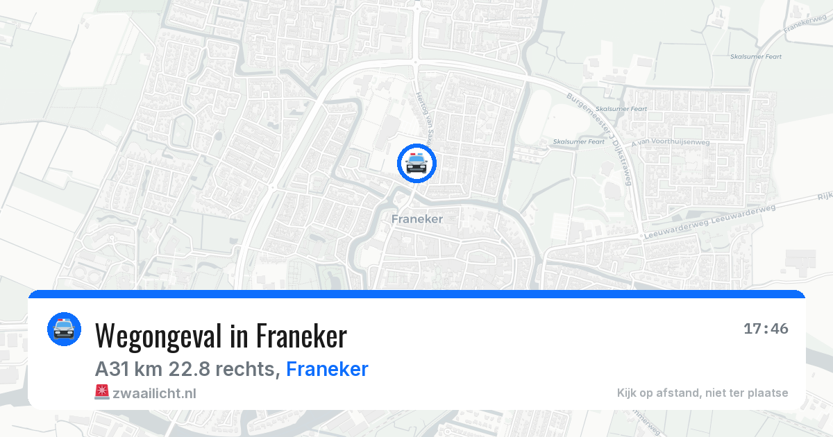 Wegongeval in Franeker — 13 jul 2026