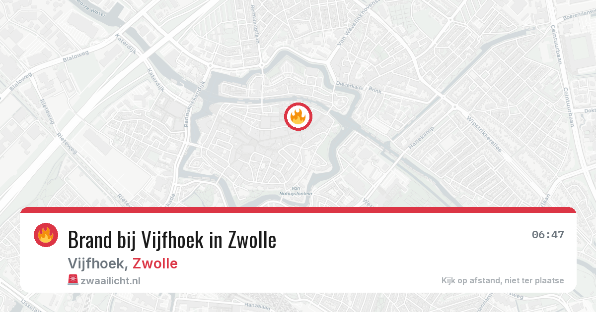 Brand bij Vijfhoek in Zwolle — 27 mei 2026