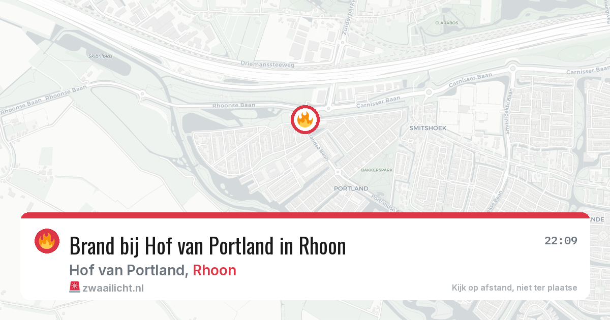Brand bij Hof van Portland in Rhoon — 11 jun 2026