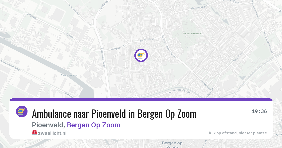Ambulance naar Pioenveld in Bergen Op Zoom — 2 jul 2026