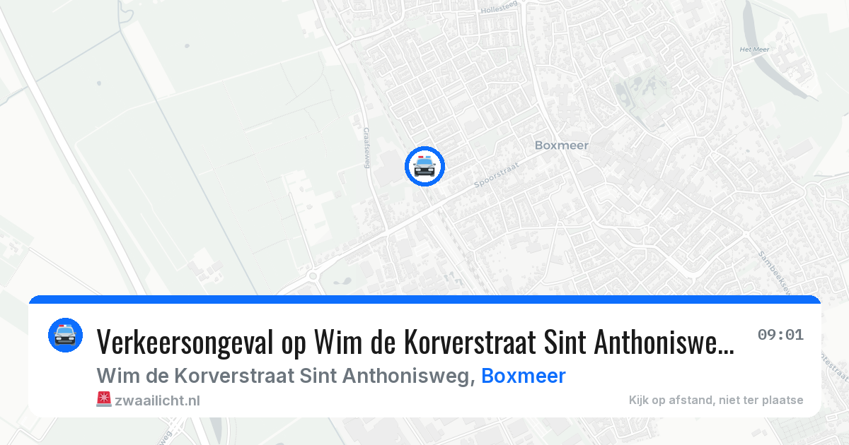 Verkeersongeval op Wim de Korverstraat Sint Anthonisweg in Boxmeer — 30 jan 2026