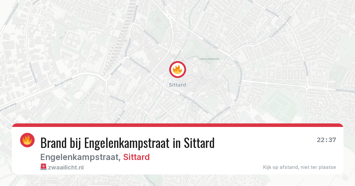 Brand bij Engelenkampstraat in Sittard — 7 jun 2026