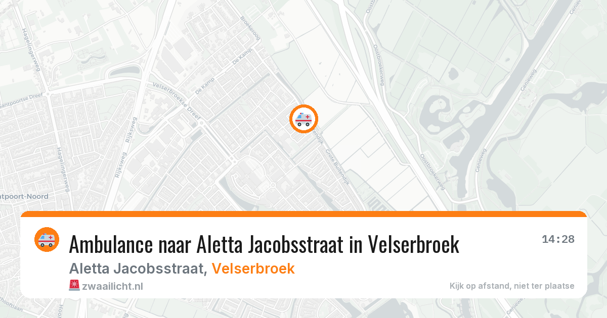 Ambulance naar Aletta Jacobsstraat in Velserbroek — 23 jul 2026