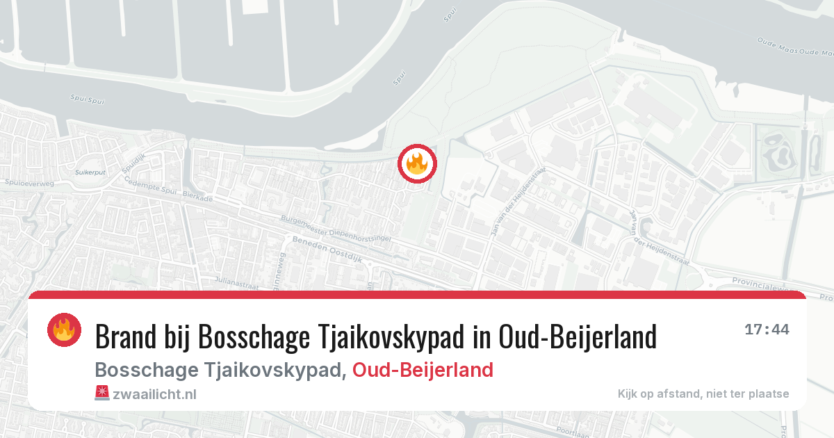 Brand bij Bosschage Tjaikovskypad in Oud-Beijerland — 10 jul 2026