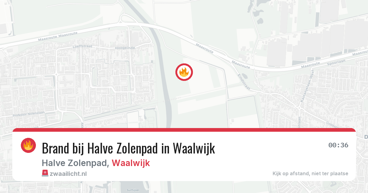 Brand bij Halve Zolenpad in Waalwijk — 9 jul 2026