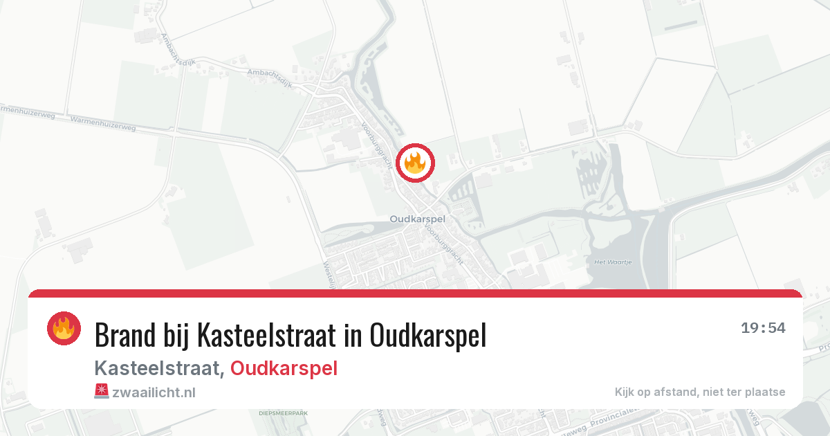 Brand bij Kasteelstraat in Oudkarspel — 31 mei 2026